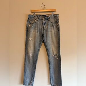AG Adriano Goldschmied “Tellis” AG-ED Modern Slim Distressed Jeans size 34/33
